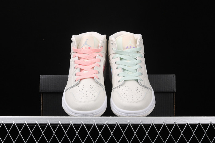 JORDAN 1 MID MULTI-COLOR SWOOSH PHANTOM (GS) 555112-035
