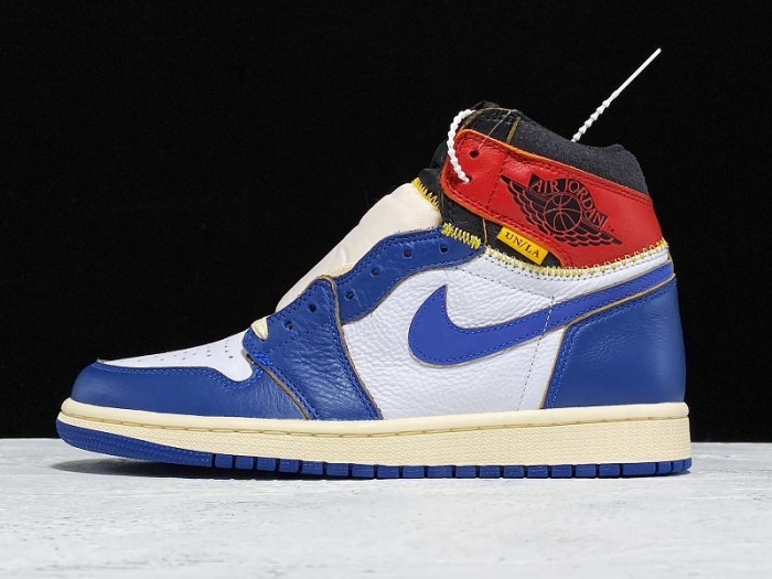 union x jordan 1 retro high los angeles blue toe bv1300-146
