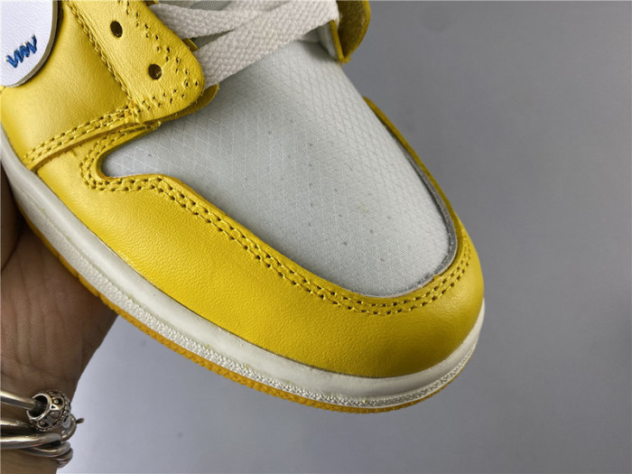 OW NIKE AIR JORDAN 1 UNC YELLOW AQ0818-149