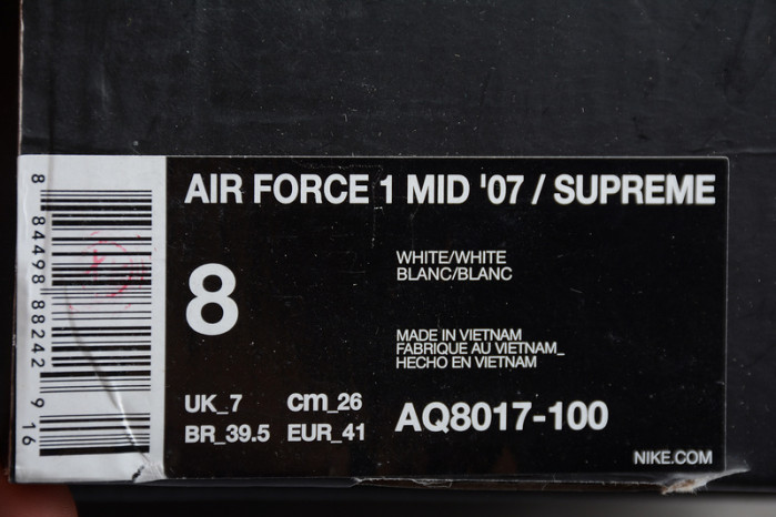 NIKE AIR FORCE 1 MID NBA WHITE AQ8017-100
